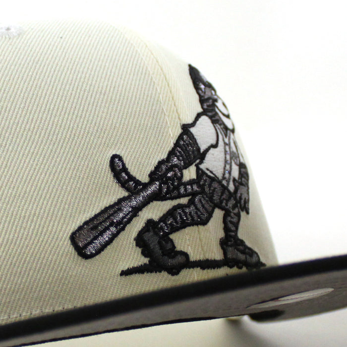 Detroit Tigers PAWS MASCOT Comerica Park New Era 59Fifty Fitted Hat (Chrome White Black Gray Under Brim)
