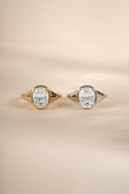 Elongated Cushion Ring