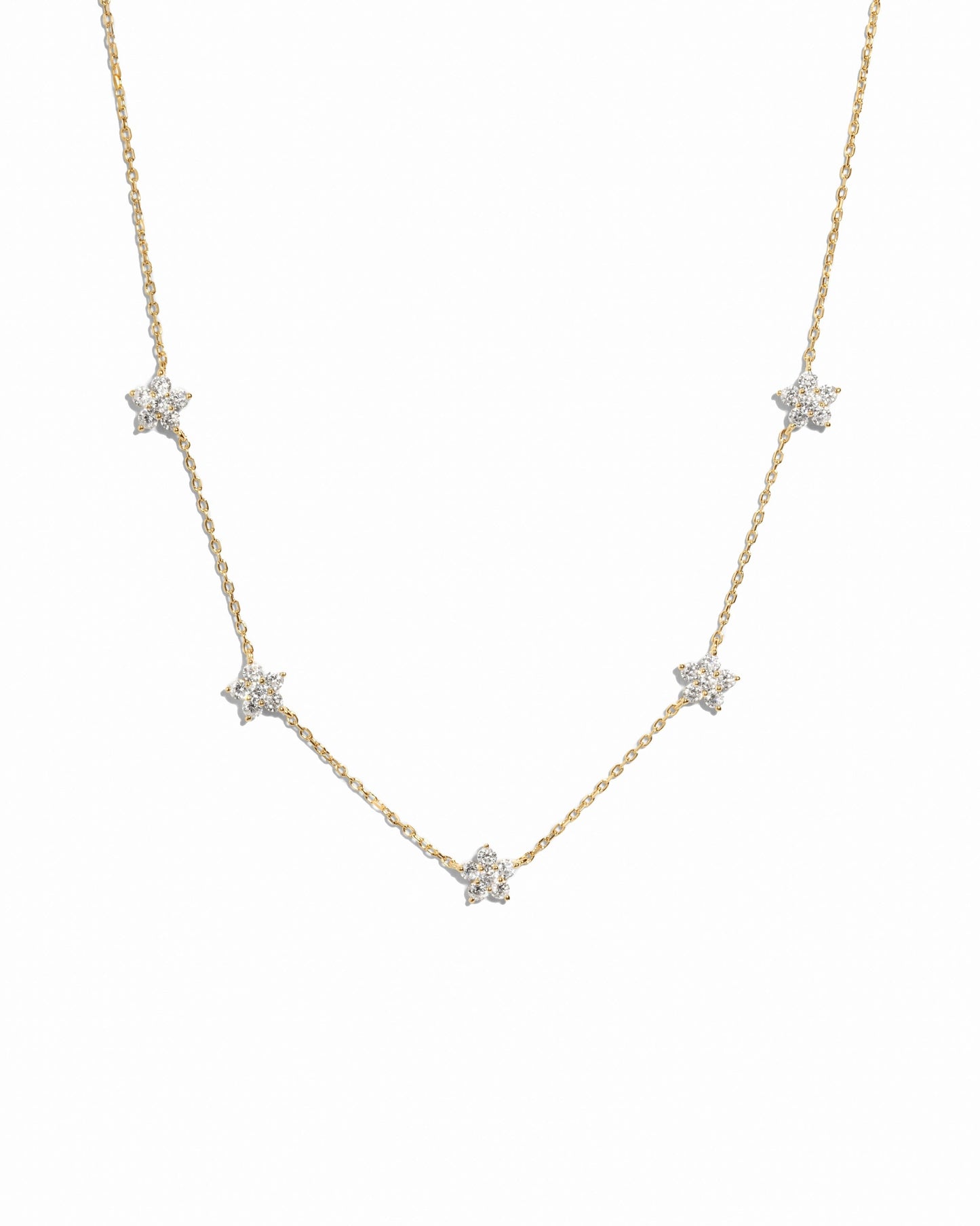 Diamond Flower Necklace