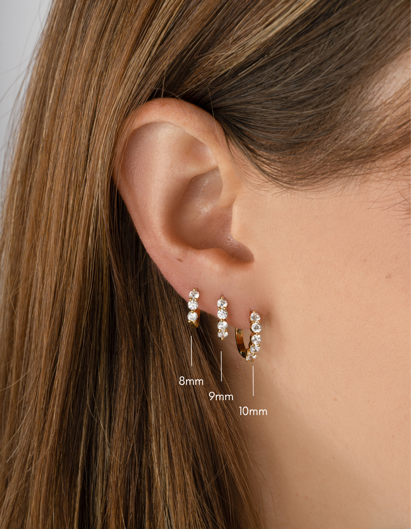 8mm Stacy Hoop Earrings
