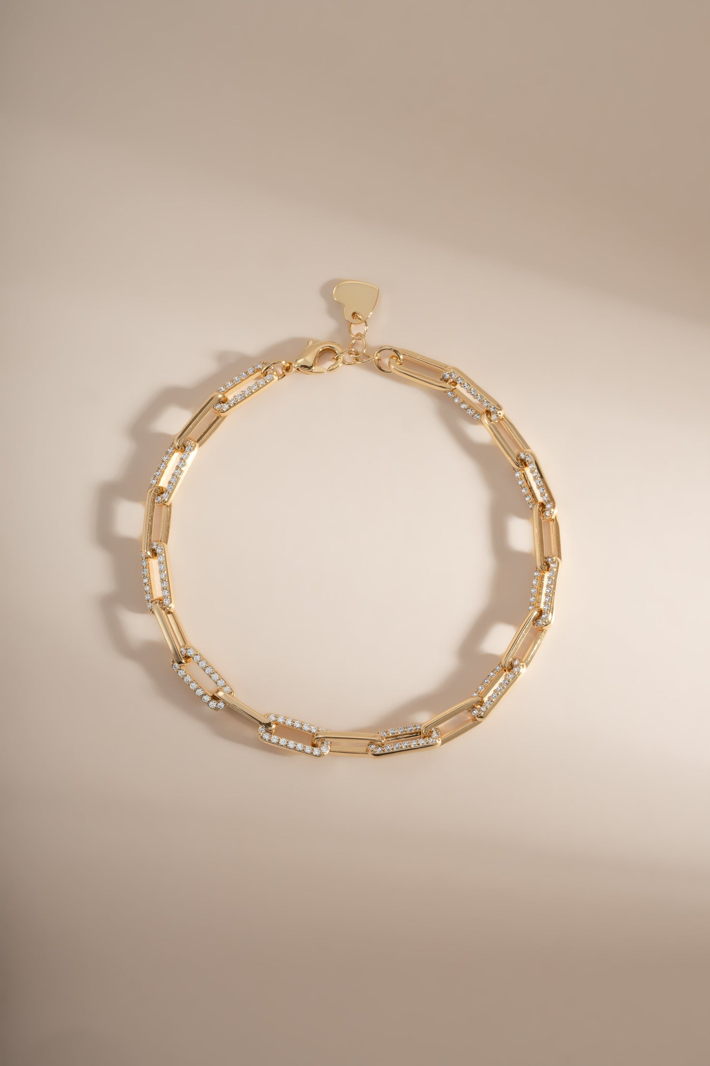 Diamond Paperclip Bracelet