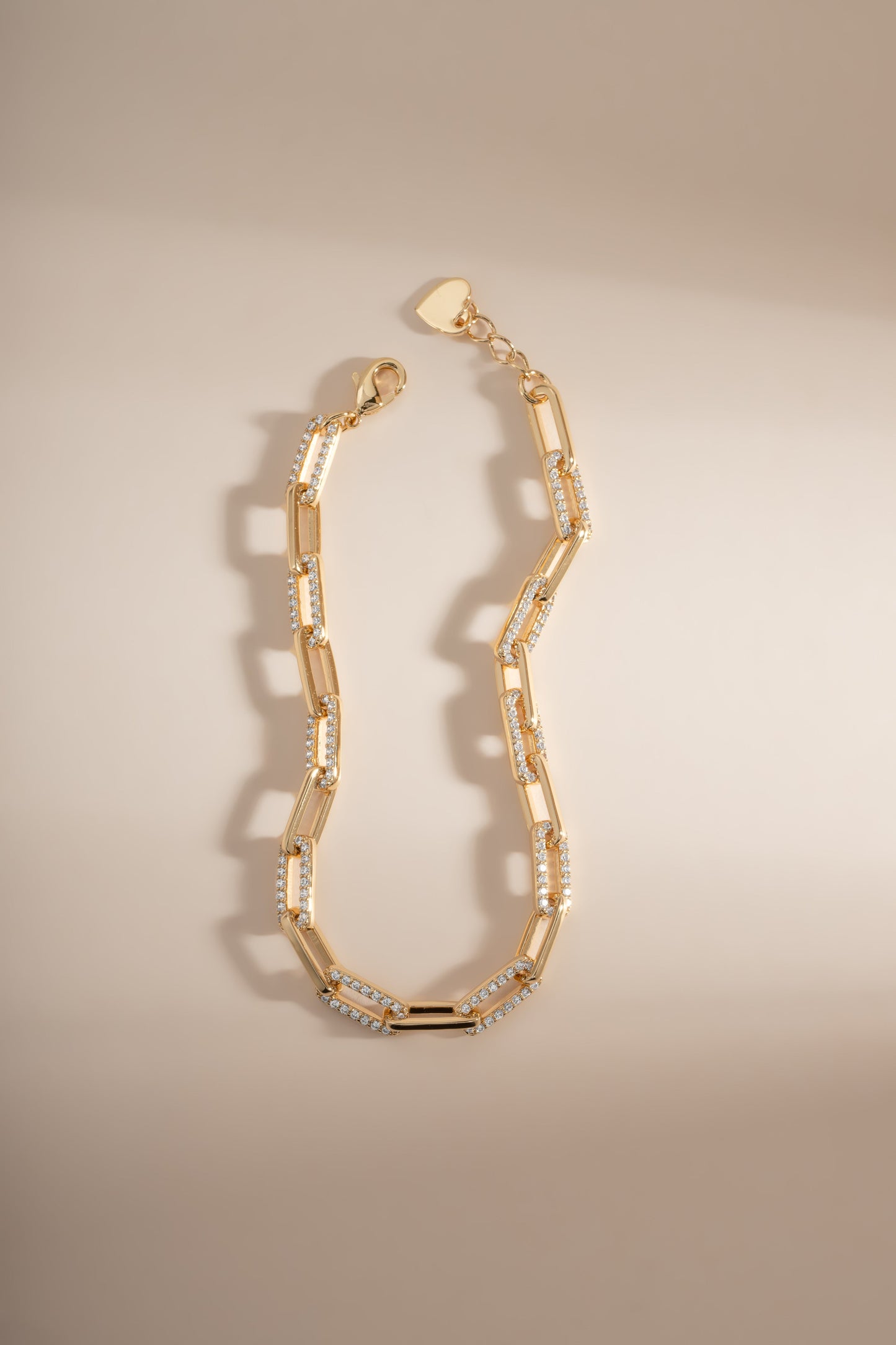 Diamond Paperclip Bracelet