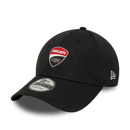 This is a Ducati Motor Logo Dashmark Mesh Black 9FORTY Adjustable Cap 1