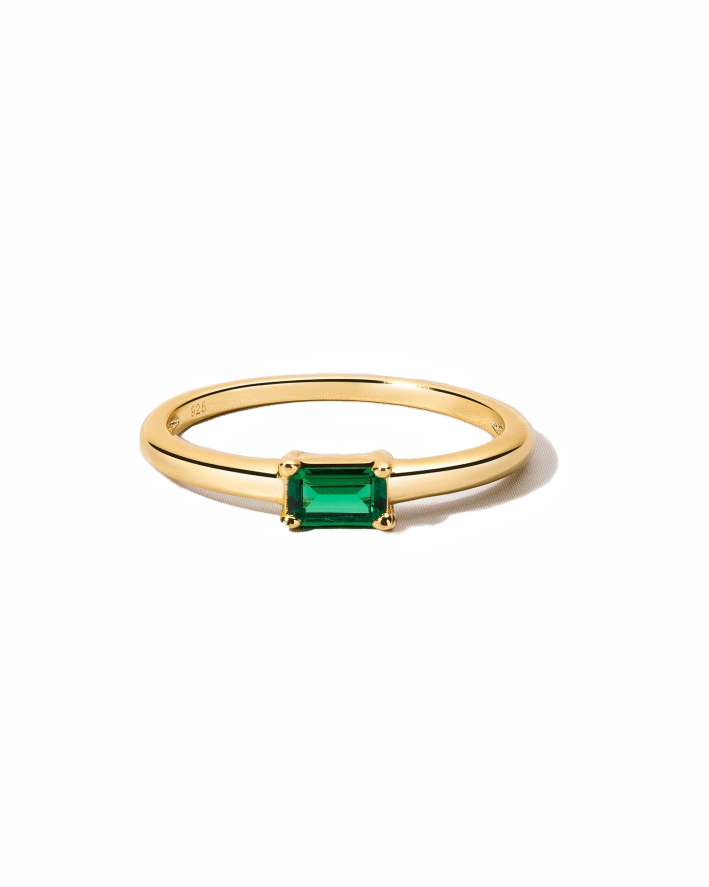 Emerald Lori Baguette Ring