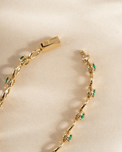 Emerald Lilly Tennis Bracelet