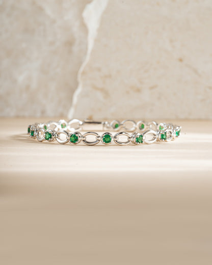 Emerald Lilly Tennis Bracelet