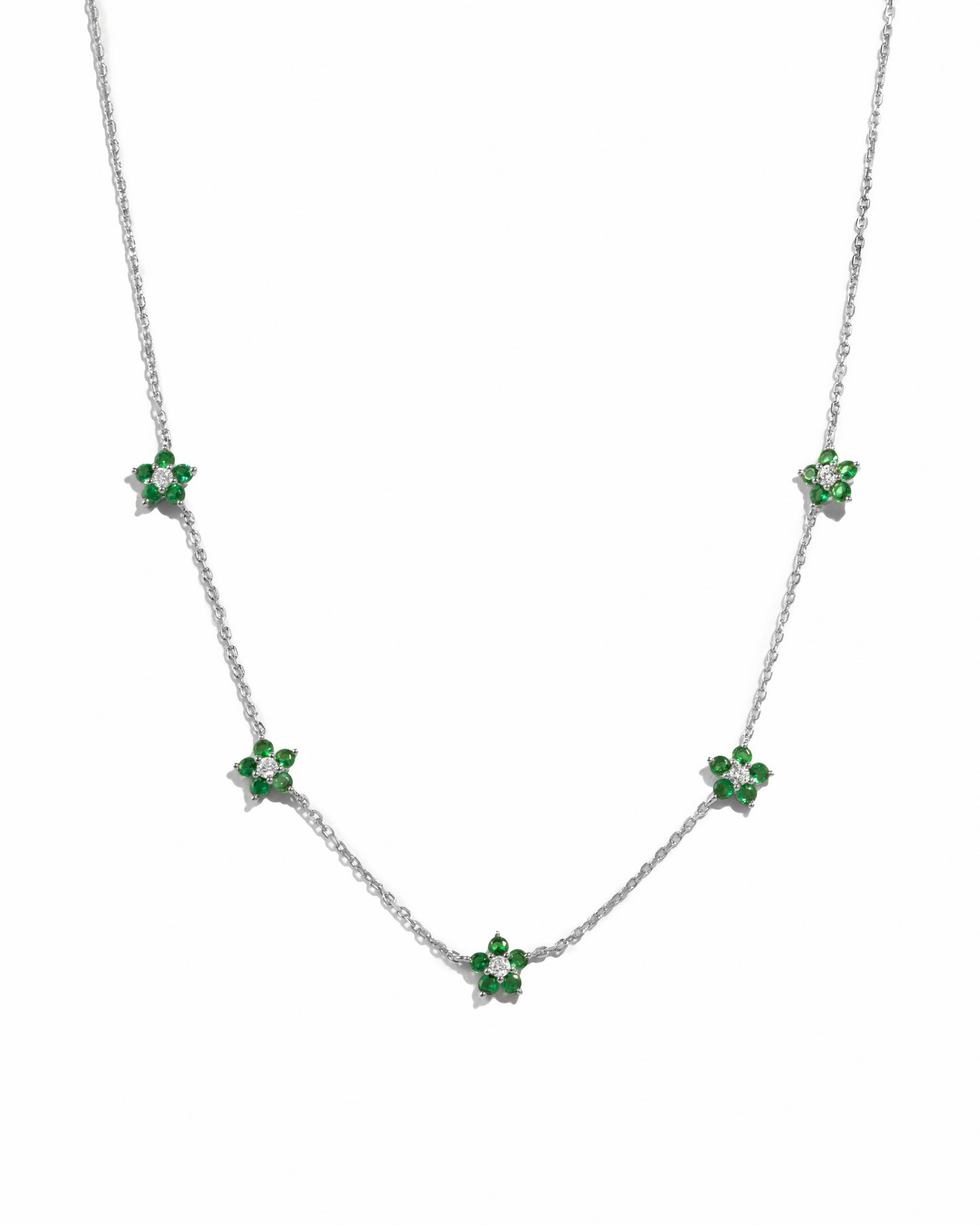 Emerald Flower Necklace