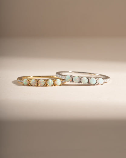 5 Stone Opal Ring