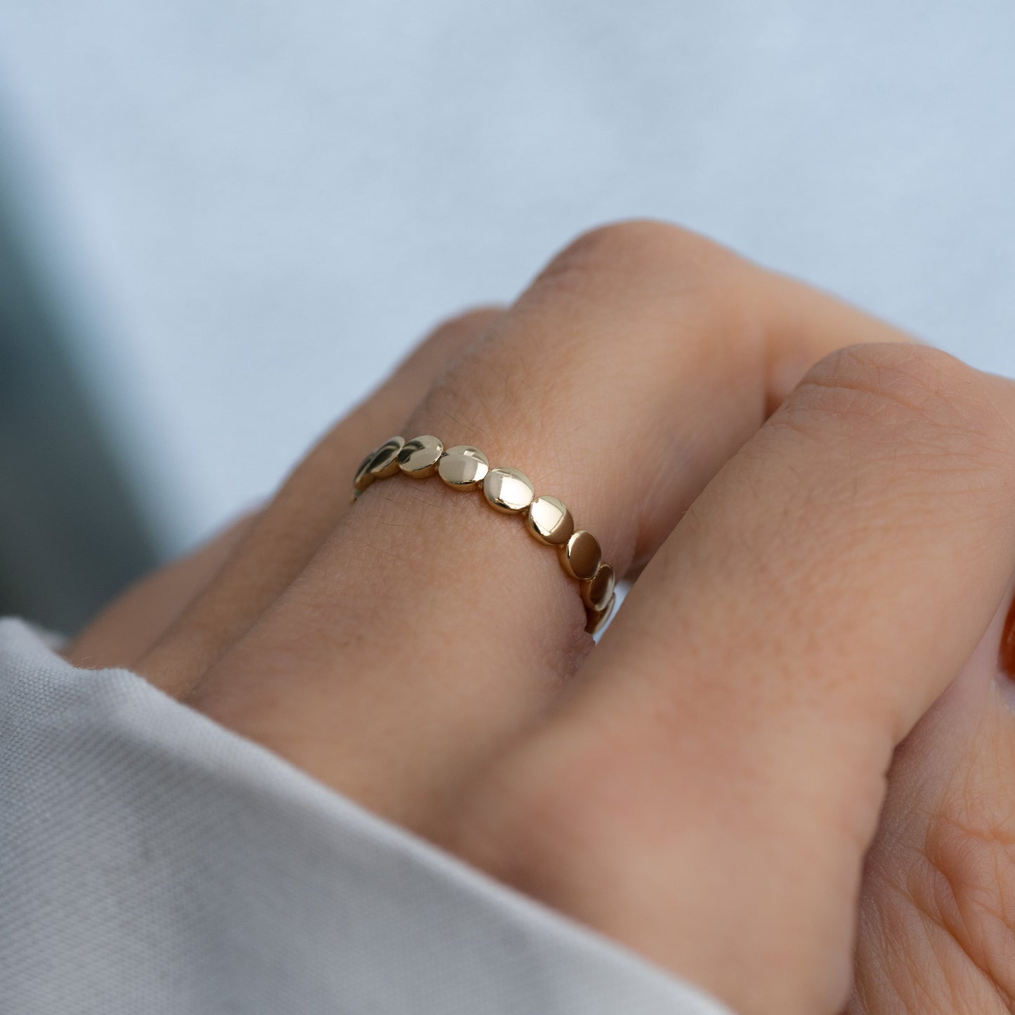 Flat Beaded Ring