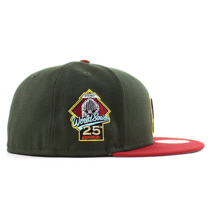 Florida Marlins 25th Anniversary New Era 59Fifty Fitted Hat (Seaweed Green Pinot Red Gray Under brim)
