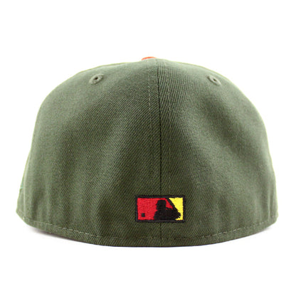 Florida Marlins 25th Anniversary New Era 59Fifty Fitted Hat (Seaweed Green Pinot Red Gray Under brim)