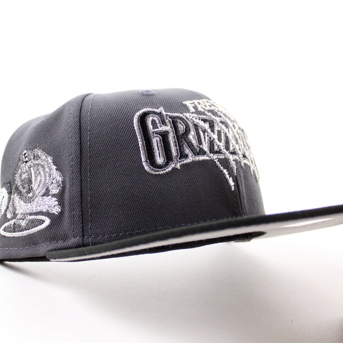 Fresno Grizzlies Grizzlies Patch New Era 59Fifty Fitted Hat (Dark Graphite Black Gray Under Brim)