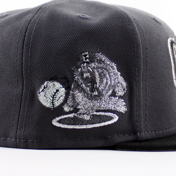 Fresno Grizzlies Grizzlies Patch New Era 59Fifty Fitted Hat (Dark Graphite Black Gray Under Brim)