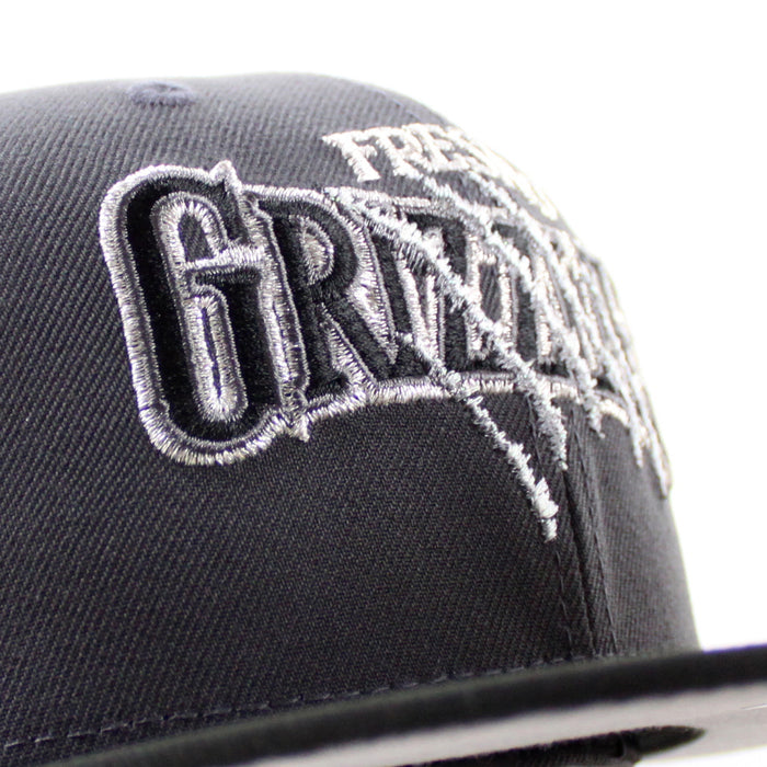 Fresno Grizzlies Grizzlies Patch New Era 59Fifty Fitted Hat (Dark Graphite Black Gray Under Brim)