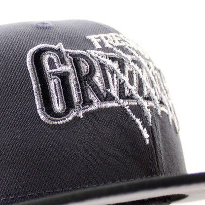 Fresno Grizzlies Grizzlies Patch New Era 59Fifty Fitted Hat (Dark Graphite Black Gray Under Brim)