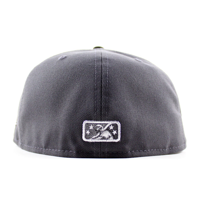 Fresno Grizzlies Grizzlies Patch New Era 59Fifty Fitted Hat (Dark Graphite Black Gray Under Brim)