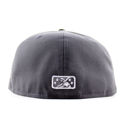 Fresno Grizzlies Grizzlies Patch New Era 59Fifty Fitted Hat (Dark Graphite Black Gray Under Brim)