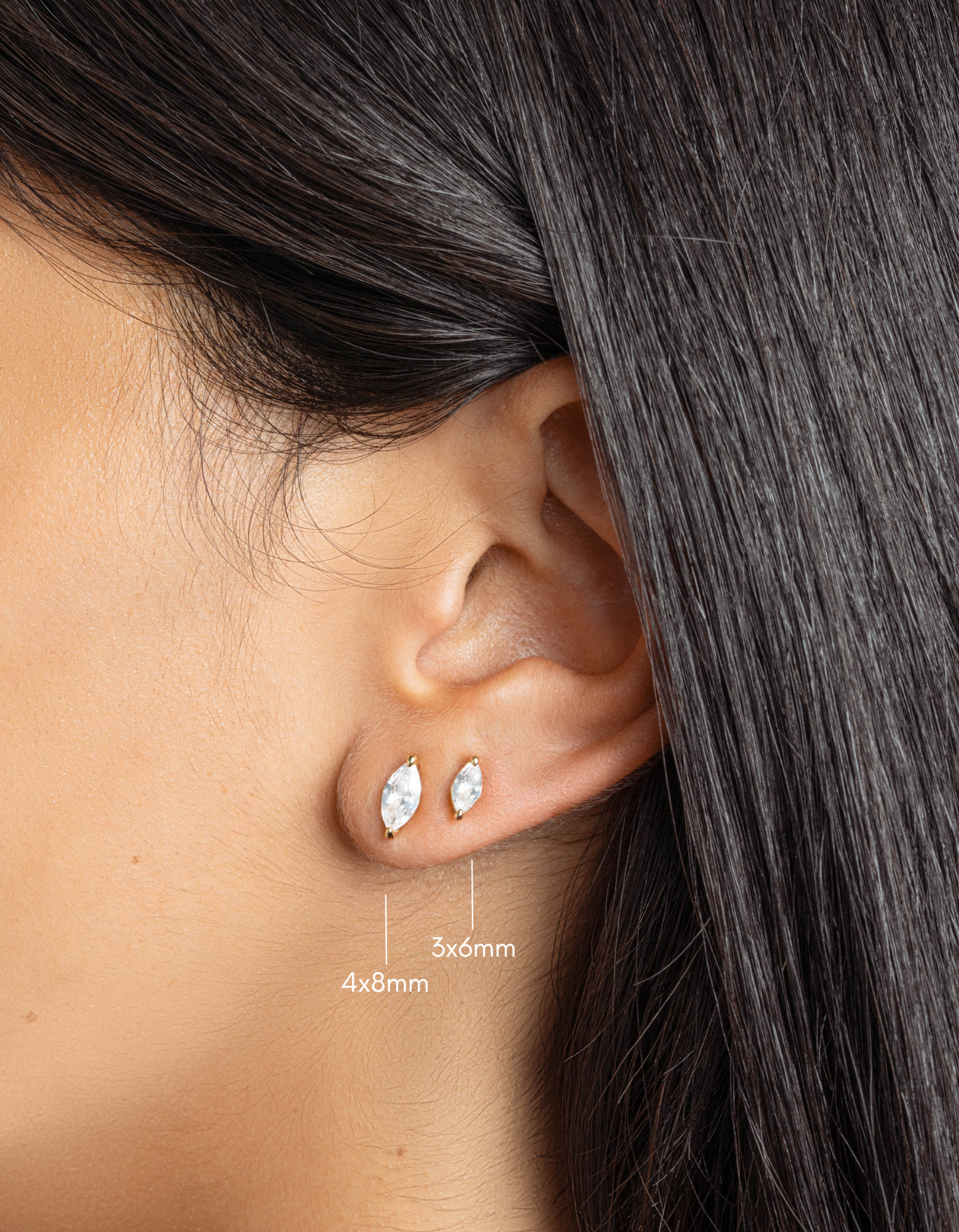 4x8mm Marquise Studs