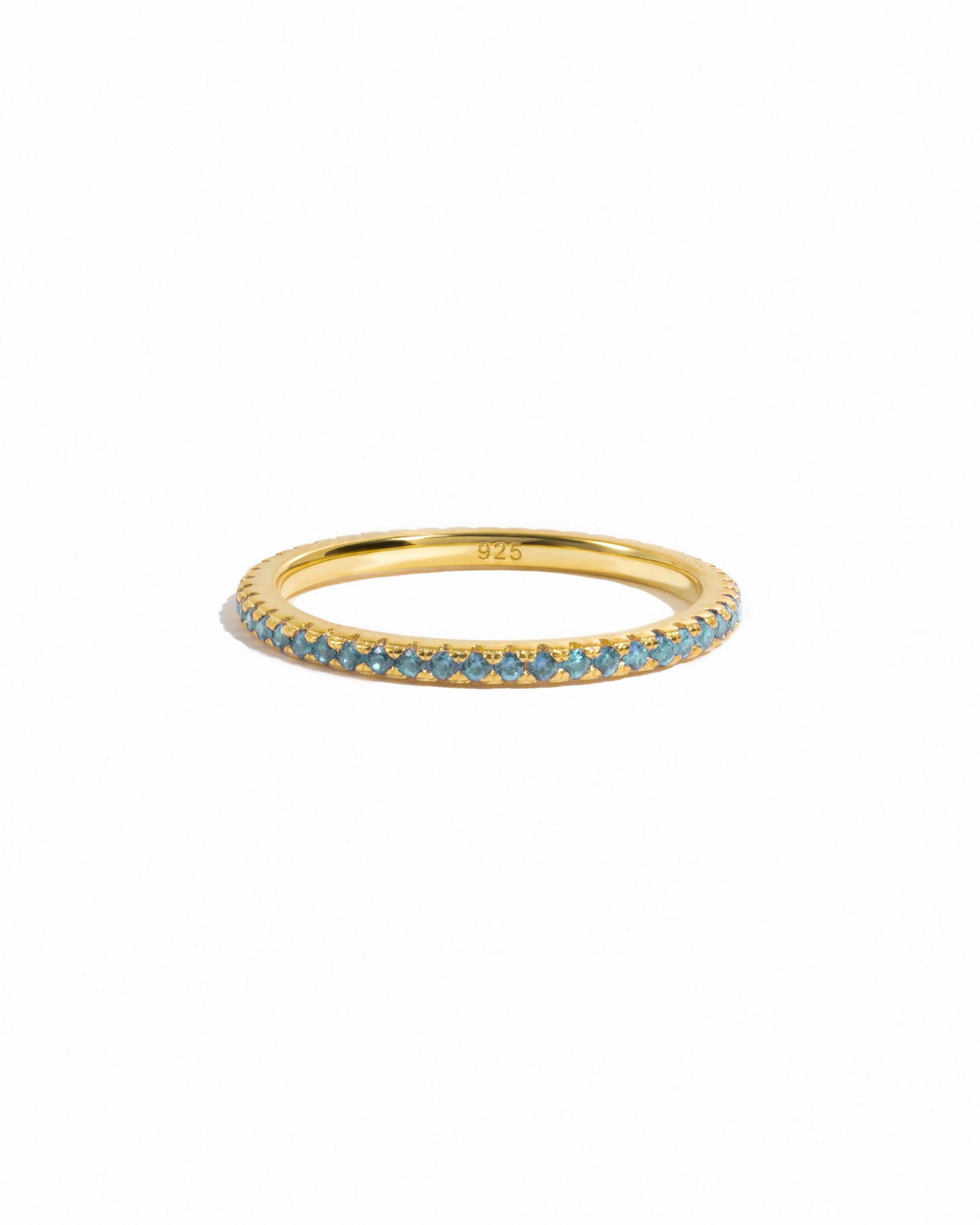 Aquamarine Birthstone Eternity Ring