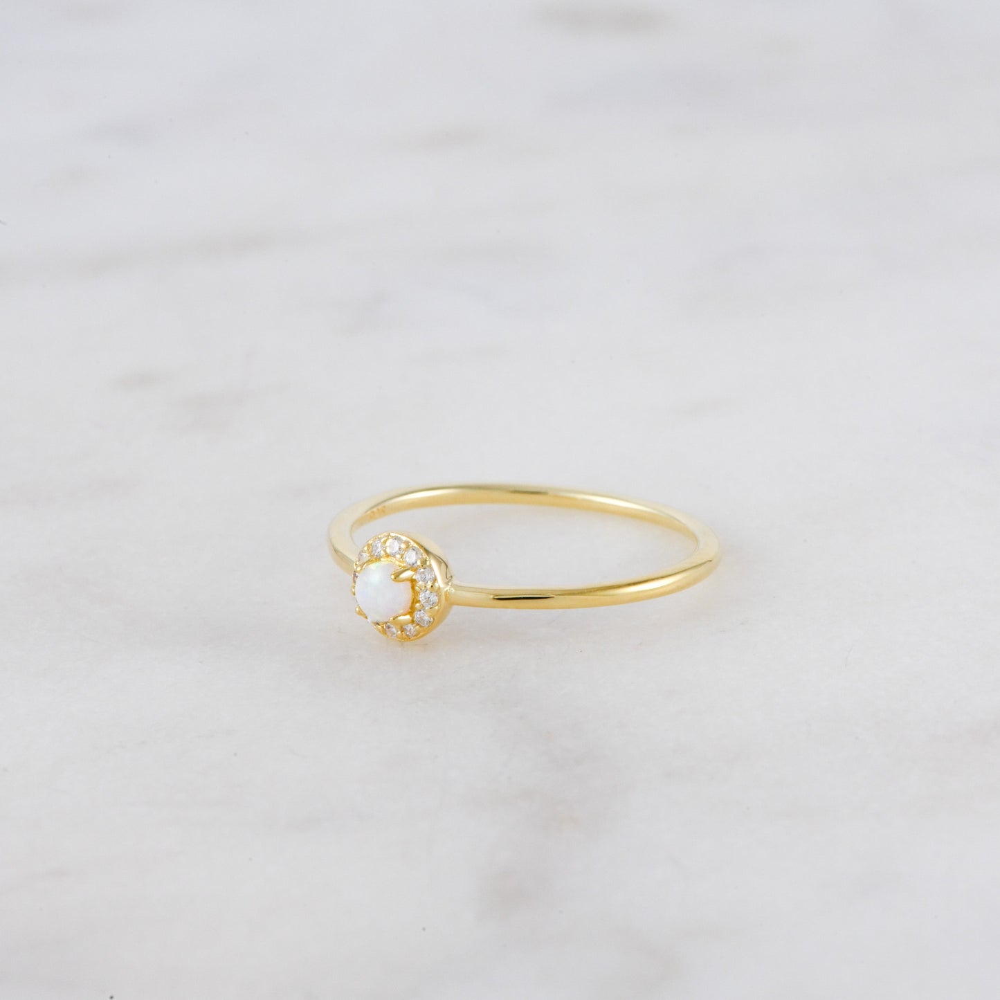 Solitaire Opal Ring