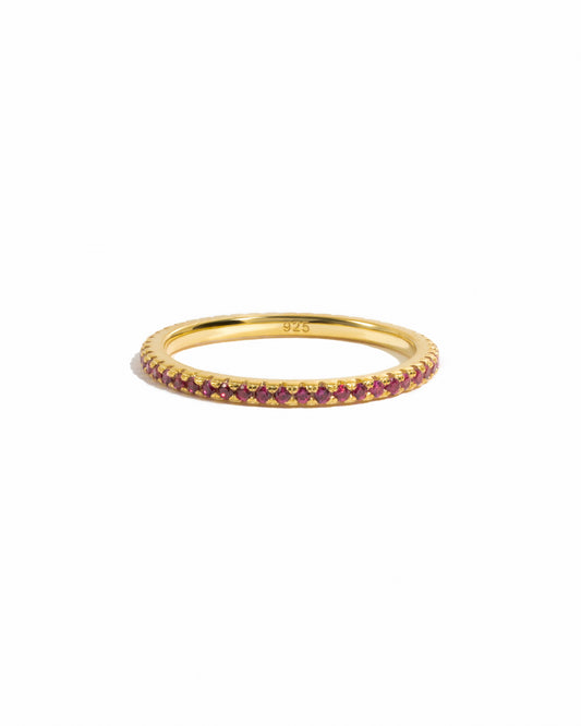Ruby Birthstone Eternity Ring