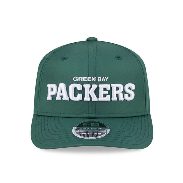 This is a Green Bay Packers NFL Coach Dark Green 9SEVENTY Stretch Snap Adjustable Cap 3