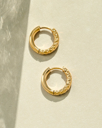 Loren Textured Hoops