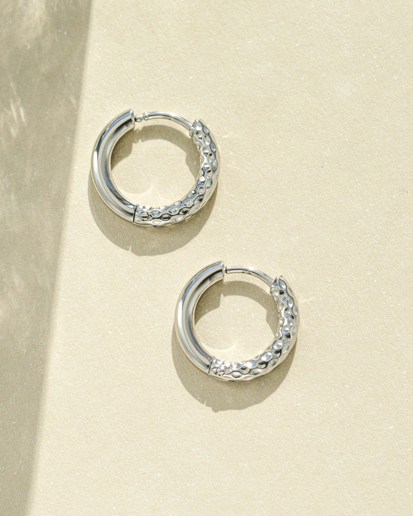 Loren Textured Hoops