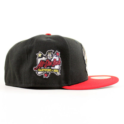 HARTFORD YARD GOATS All Star Bash New Era 59Fifty Fitted Hat (Black Scarlet Red Gray Under Brim)