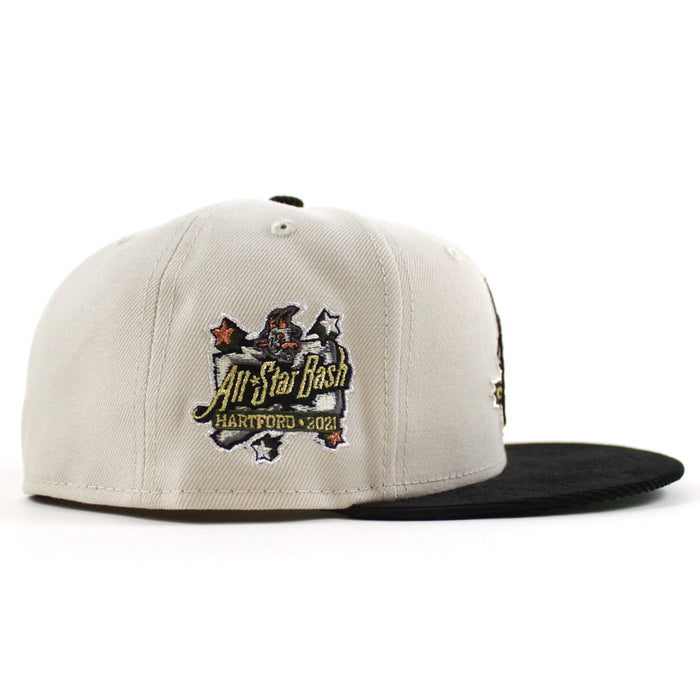HARTFORD YARD GOATS All Star New Era 59Fifty Fitted Hat (Stone Corduroy Green Under Brim)