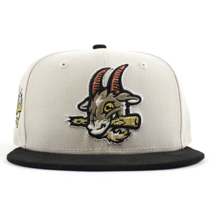 HARTFORD YARD GOATS All Star New Era 59Fifty Fitted Hat (Stone Corduroy Green Under Brim)