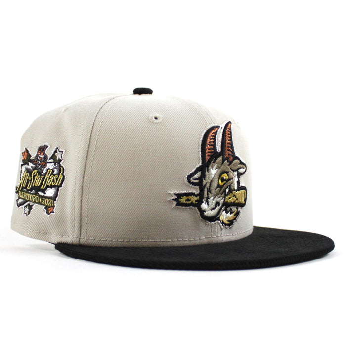 HARTFORD YARD GOATS All Star New Era 59Fifty Fitted Hat (Stone Corduroy Green Under Brim)