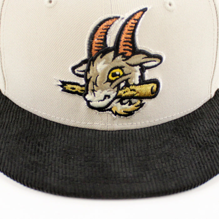 HARTFORD YARD GOATS All Star New Era 59Fifty Fitted Hat (Stone Corduroy Green Under Brim)