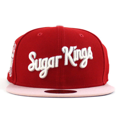 Havana Sugar Kings New Era 59Fifty Fitted Hat (Red Blush Sky and Gray Under Brim)
