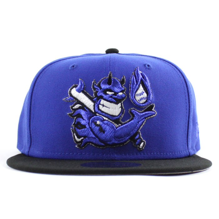 Hellrazors (Blue Devils) New Era 59Fifty Fitted Hat (Majestic Blue Black Gray Under Brim)