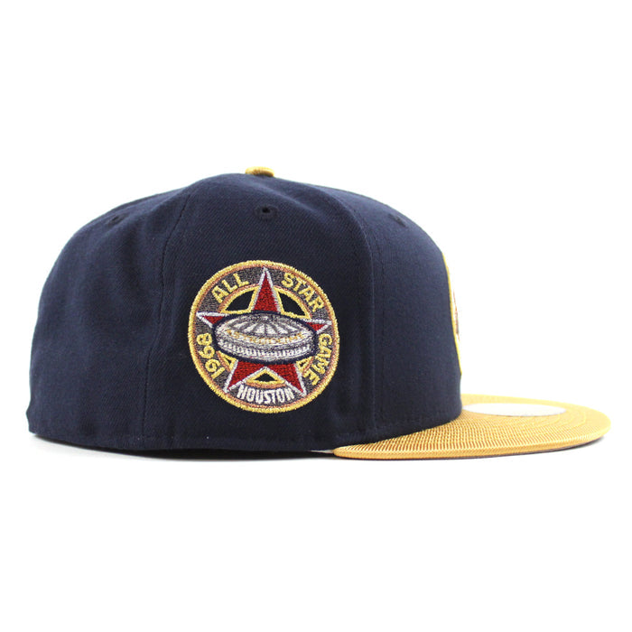 Houston Astros 1968 All Star Game New Era 59Fifty Fitted Hat (Navy Metallic Gold Gray Under Brim)