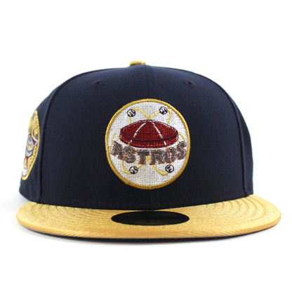 Houston Astros 1968 All Star Game New Era 59Fifty Fitted Hat (Navy Metallic Gold Gray Under Brim)