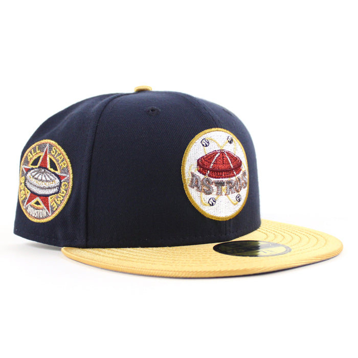 Houston Astros 1968 All Star Game New Era 59Fifty Fitted Hat (Navy Metallic Gold Gray Under Brim)