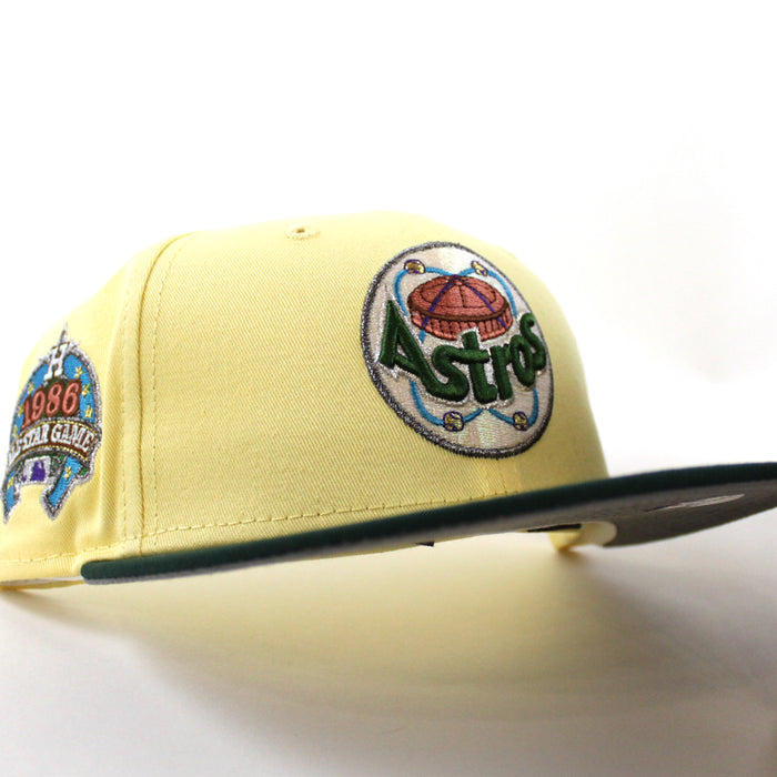 Houston Astros 1980 All Star Game New Era 59Fifty Fitted Hat (Soft Yellow Green Storm Gray Under Brim)