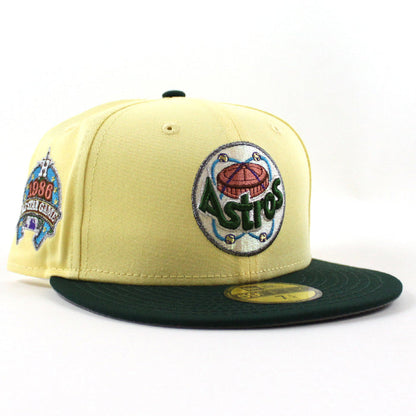 Houston Astros 1980 All Star Game New Era 59Fifty Fitted Hat (Soft Yellow Green Storm Gray Under Brim)