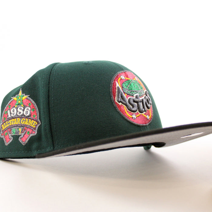 Houston Astros 1986 All Star Game New Era 59Fifty Fitted Hat (Green Black Gray Under Brim)