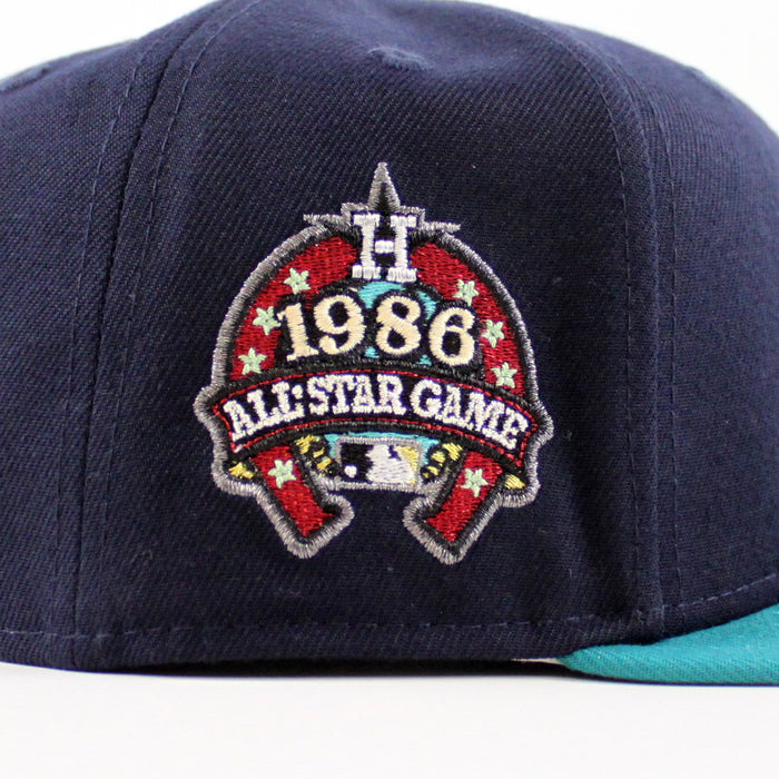 Houston Astros 1986 All Star Game New Era 59Fifty Fitted Hat (Navy Aqua Gray Under Brim)