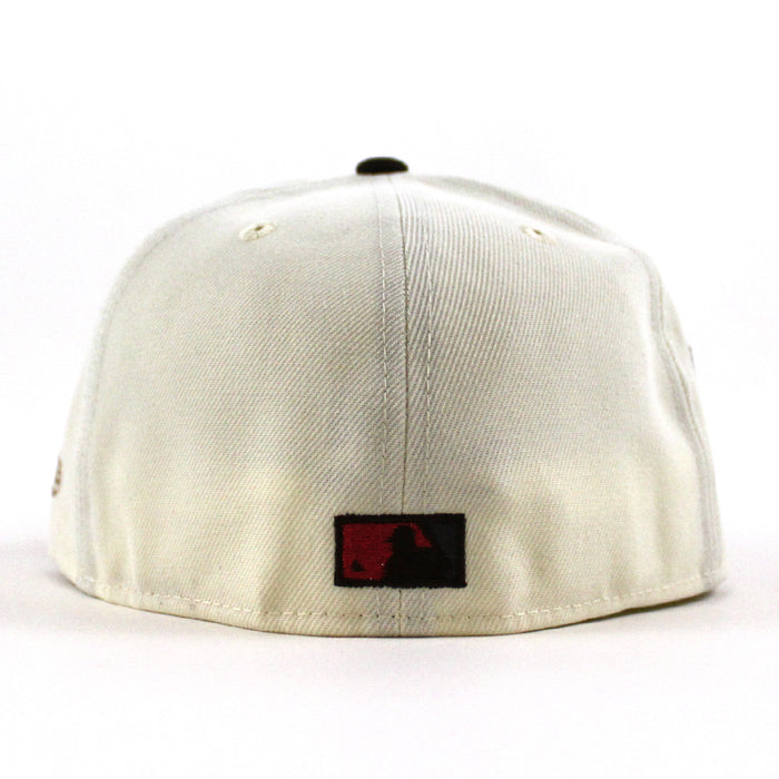 Houston Astros 2000 Inaugural Season New Era 59Fifty Fitted Hat (Chrome White Walnut Scarlet Red Under Brim)