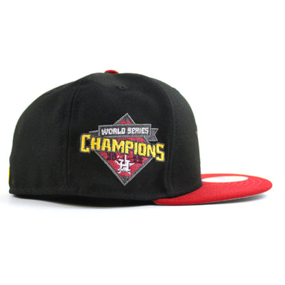 Houston Astros 2022 World Series Champions New Era 59Fifty Fitted Hat (Black RED Gray Under Brim)