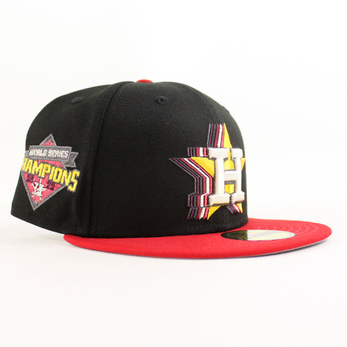 Houston Astros 2022 World Series Champions New Era 59Fifty Fitted Hat (Black RED Gray Under Brim)