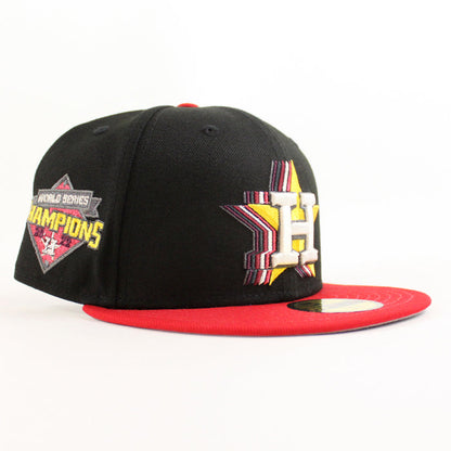 Houston Astros 2022 World Series Champions New Era 59Fifty Fitted Hat (Black RED Gray Under Brim)