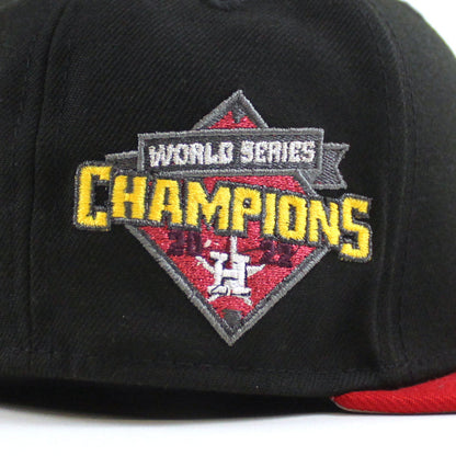 Houston Astros 2022 World Series Champions New Era 59Fifty Fitted Hat (Black RED Gray Under Brim)