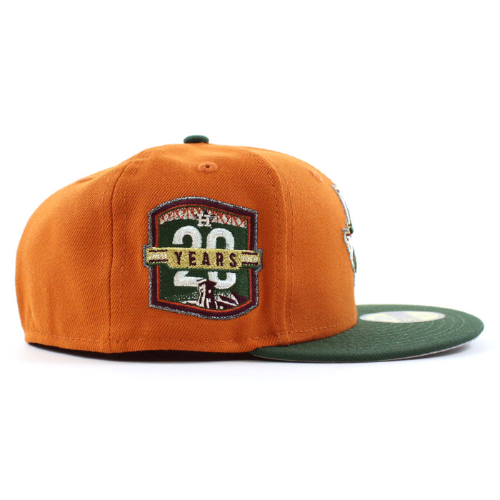 Houston Astros 20th Anniversary New Era 59Fifty Fitted Hat (Fight Orange Mountain Green Gray Under Brim)