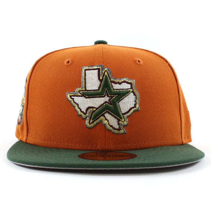 Houston Astros 20th Anniversary New Era 59Fifty Fitted Hat (Fight Orange Mountain Green Gray Under Brim)