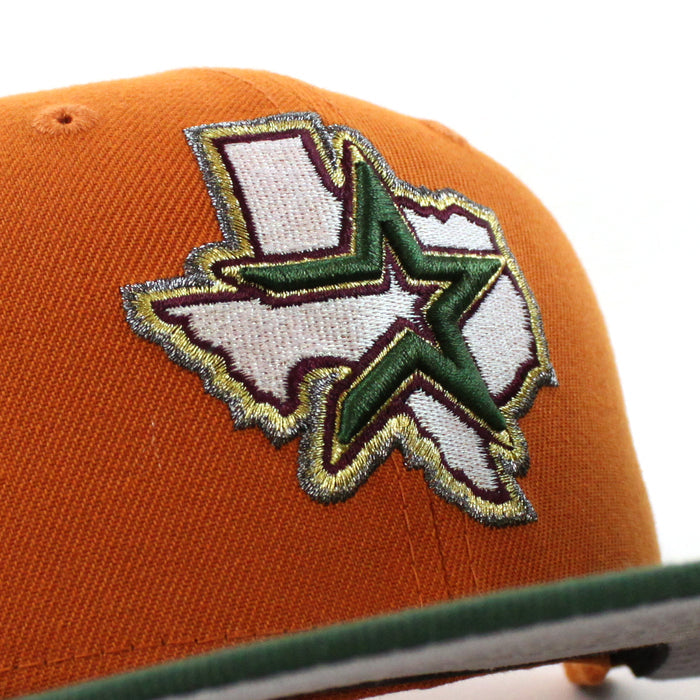 Houston Astros 20th Anniversary New Era 59Fifty Fitted Hat (Fight Orange Mountain Green Gray Under Brim)